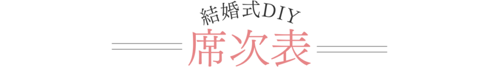 席次表